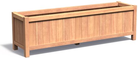 Hardhouten plantenbak Valencia 200x50x60cm.