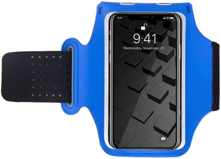 Hardlopen Gym Sport Armband Bag Case 6 Inch Lichtgewicht Ademend Mobiele Telefoon Arm Band Bag Houder Voor Telefoon Smartphone Blauw