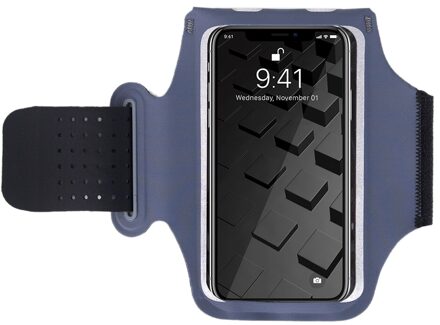Hardlopen Gym Sport Armband Bag Case 6 Inch Lichtgewicht Ademend Mobiele Telefoon Arm Band Bag Houder Voor Telefoon Smartphone Grijs