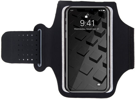 Hardlopen Gym Sport Armband Bag Case 6 Inch Lichtgewicht Ademend Mobiele Telefoon Arm Band Bag Houder Voor Telefoon Smartphone Zwart