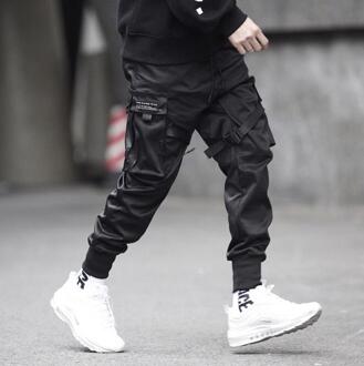 Harem Joggers Mannen Cargo Broek Streetwear Hip Hop Casual Zakken Linten Track Broek Mannelijke Harajuku Mode Broek Chinese Size L