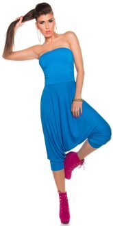 Haremlook-bandeau-jumpsuit turkoois-kleurig Turquoise - One Size 34/38