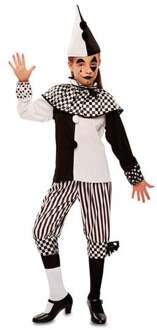 Harlekijn Kostuum Meisje Pien Zwart/Wit Zwart, Wit - Transparant