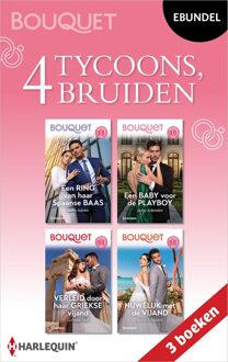 Harlequin 4 tycoons, 4 bruiden - Millie Adams, Jackie Ashenden, Lorraine Hall, Caitlin Crews - ebook