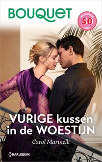 Harlequin Vurige kussen in de woestijn - Carol Marinelli - ebook