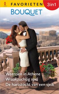 Harlequin Weerzien in Athene / Wraakzuchtig spel / De hartstocht van een sjeik - Michelle Reid, Renee Roszel, Kate Walker - ebook