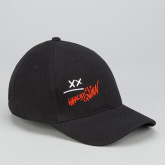 Harley Quinn Baseball Cap With Embroidery - Black