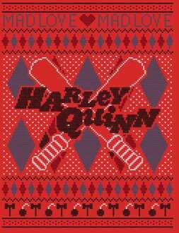 Harley Quinn Christmas Jumper - Red - L Rood