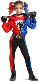 Harley Quinn Kostuum Kinderen Blauw/Rood Multikleur - Print