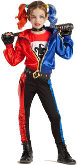Harley Quinn Kostuum Kinderen Blauw/Rood Multikleur - Print