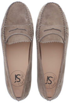Harmkje dames moccan | dames | maat: | suede Taupe - 38