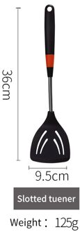 Harold Keukengerei Silicagel Spatel Thuisgebruik Roergebakken Gerecht Schop Roestvrij Pan Special-Purpose Schop Keuken F Leaky shovel