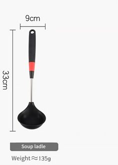 Harold Keukengerei Silicagel Spatel Thuisgebruik Roergebakken Gerecht Schop Roestvrij Pan Special-Purpose Schop Keuken F soep ladle