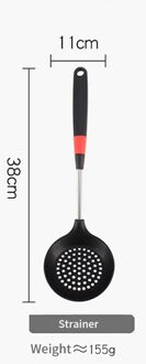 Harold Keukengerei Silicagel Spatel Thuisgebruik Roergebakken Gerecht Schop Roestvrij Pan Special-Purpose Schop Keuken F Strainer