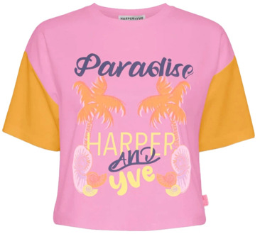 Harper & Yve Paradise-Ss T-shirt Harper & Yve , Multicolor , Dames - L,M,S,Xs