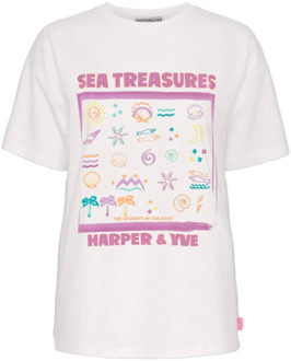 Harper & Yve Seastreasures T-shirt Hs24D313 Harper & Yve , White , Dames - L,M,S,Xs