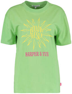 Harper & Yve T-shirt ss24d300 follow Groen - L