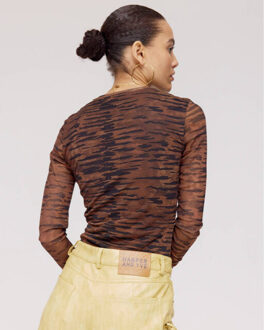 Harper & Yve Top lange mouw dw25t512 june Bruin - S