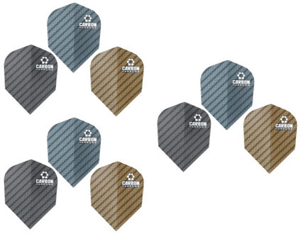 Harrows Carbon dartvluchten (set van 9) Veelkleurig - One size