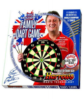 Harrows Champion familie papier dubbelzijdig dartbord - maat One size Zwart