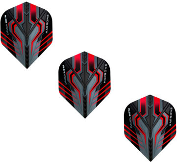 Harrows Damon heta dart vluchten (pak van 3) Rood - One size