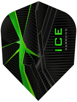 Harrows Ice contrast detail dart flights (set van 3) Groen - One size
