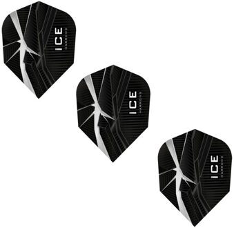 Harrows Ice contrast detail dart flights (set van 3) - maat One size Wit