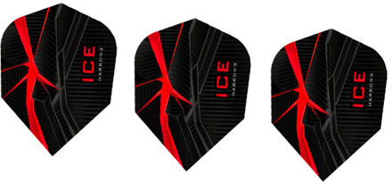 Harrows Ice contrast detail dart flights (set van 3) - maat One size Zwart
