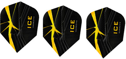 Harrows Ice contrast detail dart flights (set van 3) Zwart - One size