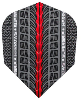 Harrows Lotka supergrip dart vluchten (pak van 3) Rood - One size