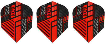 Harrows Nx90 veren dart vluchten (set van 3) - maat One size Rood