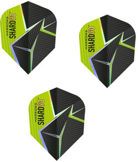Harrows Prime shard 90 dart flight (pak van 3) Groen - One size