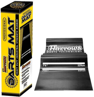 Harrows Rubber logo dart mat Zwart - One size