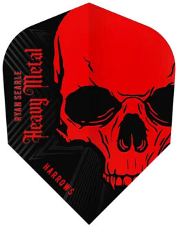 Harrows Ryan searle heavy metal dart flight (pak van 3) - maat One size Rood
