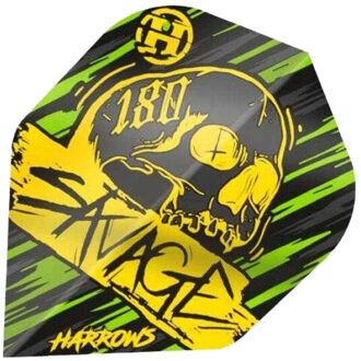 Harrows Savage veren dart vluchten (set van 3) - maat One size Groen