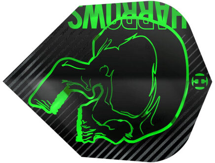 Harrows Schedel dart vluchten (set van 3) - maat One size Groen