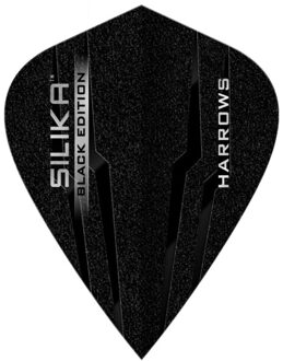 Harrows Silika black edition vlieger dart vluchten (set van 3) Zwart - One size