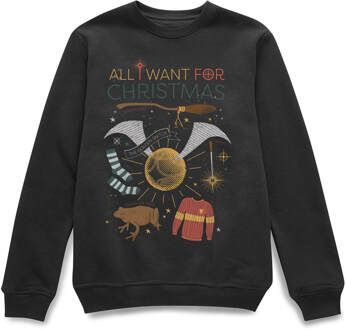 Harry Potter All I Want for Christmas trui - Zwart - M