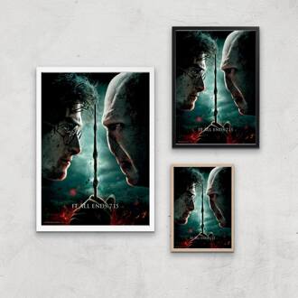 Harry Potter and the Deathly Hallows Part 2 Giclee Art Print - A2 - Black Frame Meerdere kleuren