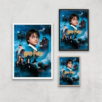Harry Potter and the Philosopher's Stone Giclee Art Print - A4 - Black Frame Meerdere kleuren