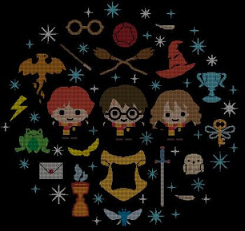 Harry Potter Characters Christmas dames t-shirt - Zwart - S