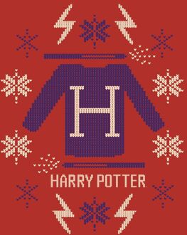 Harry Potter Christmas Sweater t-shirt - Rood - XXL