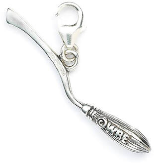 Harry Potter Clip-On Charm Nimbus 2000 Broomstick (Sterling Silver)