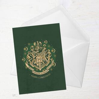 Harry Potter Crest Happy Christmas Greetings Card - Standard Card