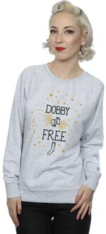 Harry Potter Dames/Dames Dobby Is Free Katoenen Sweatshirt (Heide Grijs)