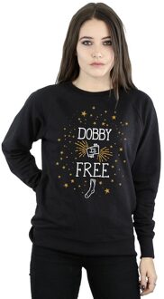 Harry Potter Dames/Dames Dobby Is Free Katoenen Sweatshirt (Zwart) - XL