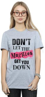 Harry Potter Dames/Dames Dreuzels Knipsels Katoen Vriendje T-shirt (Sportgrijs) Lichtgrijs - S