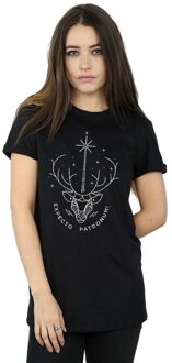 Harry Potter Dames/Dames Expecto Patronum Katoenen Vriend T-shirt (Zwart) - 3XL