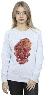 Harry Potter Dames/Dames Gryffindor Schets Crest Sweatshirt (Sportgrijs) Lichtgrijs - 2XL