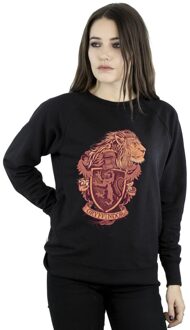 Harry Potter Dames/Dames Gryffindor Schets Crest Sweatshirt (Zwart)